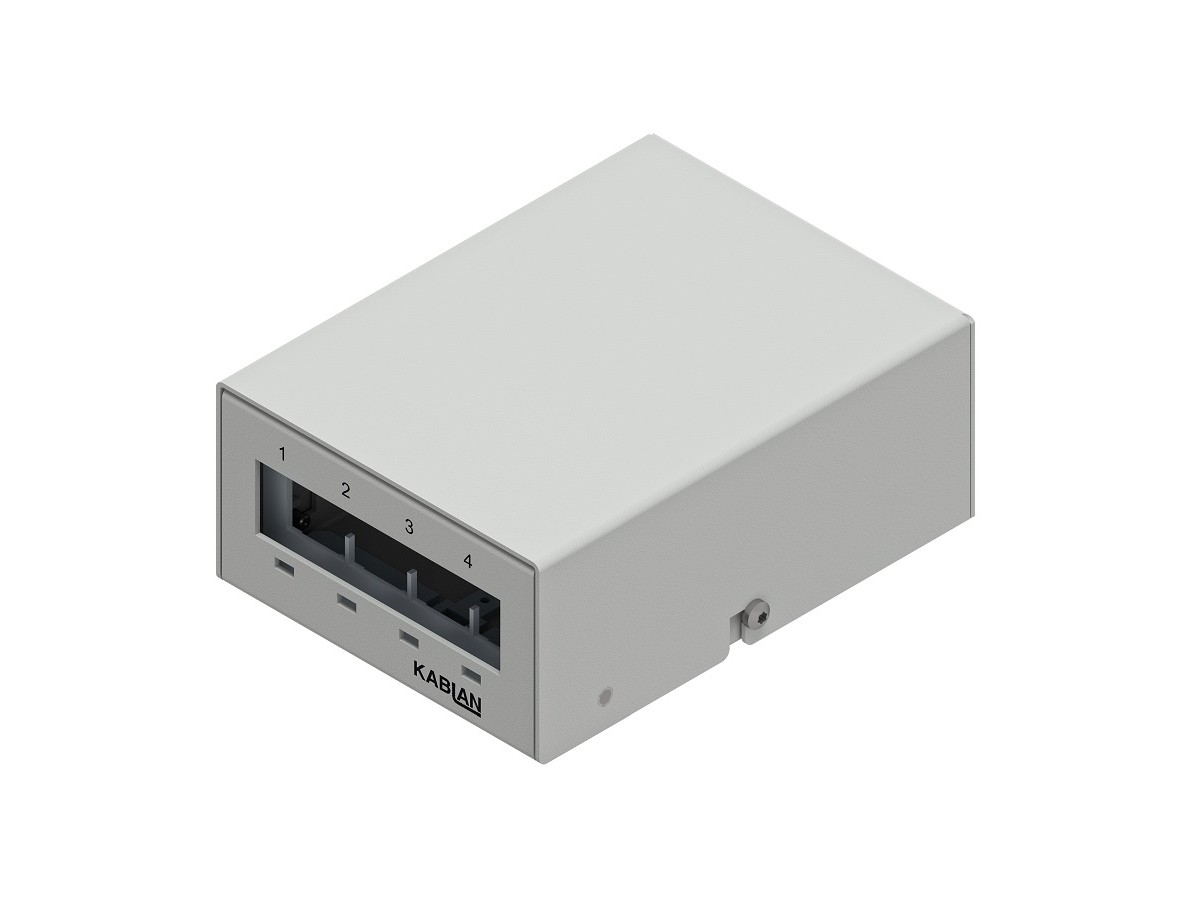 KABLAN AP Box 4 fach Keystone metall grau
