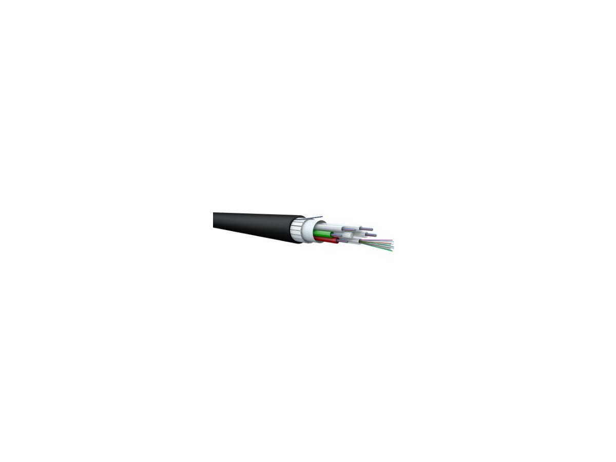 LWL Aussenkabel 6x12 9/125 9000N HDPE sw/or Fca