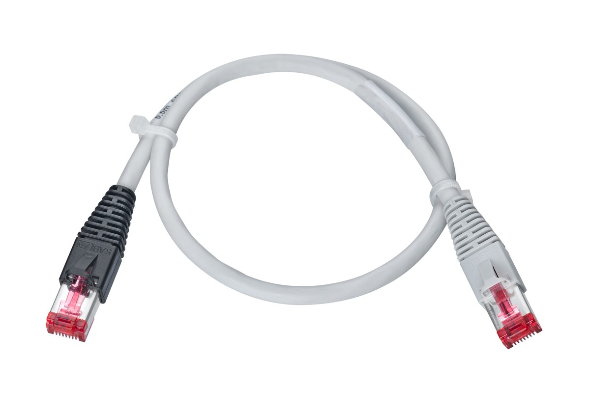 AK-fn VBS Typ 17+ Kat.6 hf gr/gr/sz 3.0m Kabel: freenet grau / Stecker Hirose TM-21 Seite 1: grau Schirm offen Seite 2: schwarz Schirm geschlossen