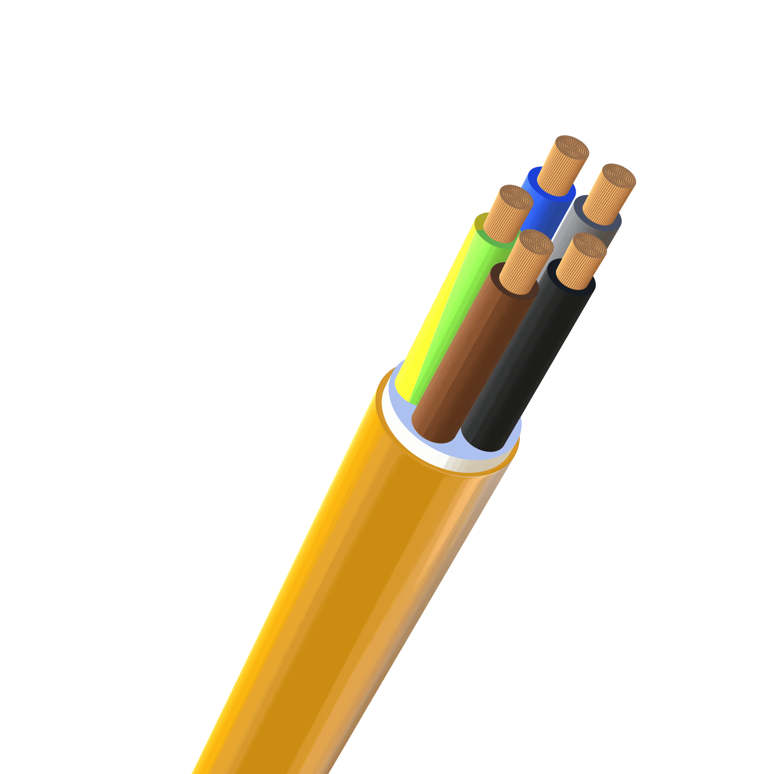 PUR Kabel 5x70 3LNPE orange Eca