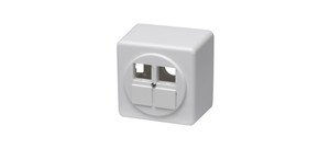 Boîte AP Basico pour 4xRJ45 insert blanc
