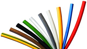 CP Warmschrumpfschlauch dünnwandig SR1F 12.7-6.4 grün-gelb, 1000 mm