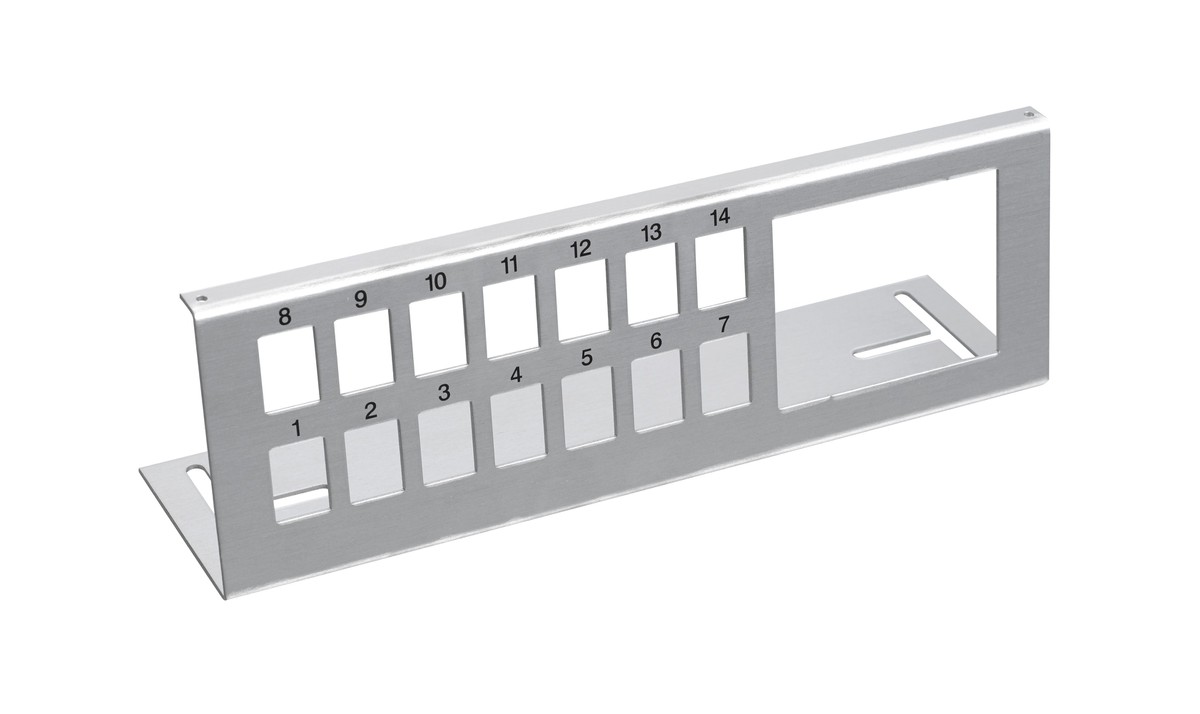 Distributeur Home-Net alu anodis 14xKeystone + 1xFLF Gr.II avec numéroté 1-14 noir