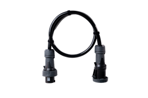 Alu Verlängerungskabel PUR Schwarz 5x16 konf. Stecker/Kupplung CEE 63A 5pol Schwarz 10m