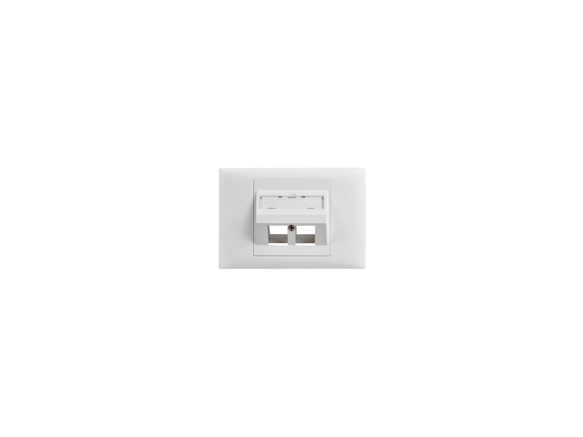 LAN BK86 Prise de sortie inclinée 2x Keystone EDIZIOdue 20 blc