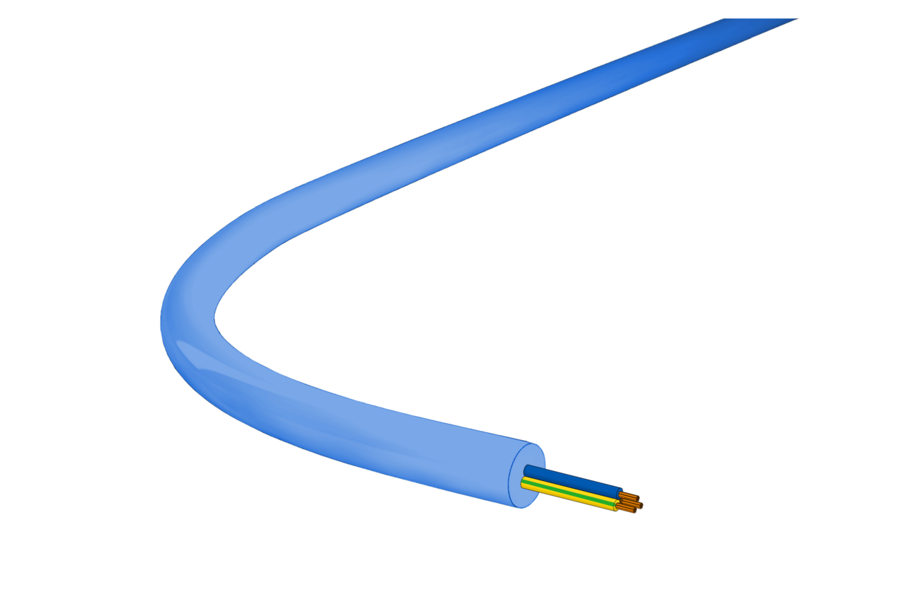 Tauchmotorleitung (TML) rund 3x1.5 blau