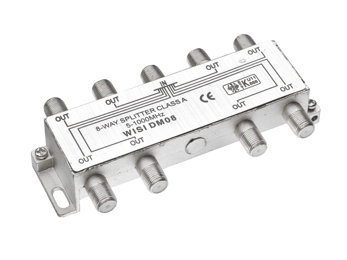 Verteiler 8-fach, 12dB, 5-1300MHz, F DM08D