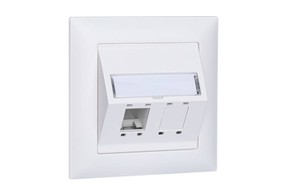 RdM UP DA-Dose EDIZIOdue, 88x88, 2 Port, Kat5/6, ws