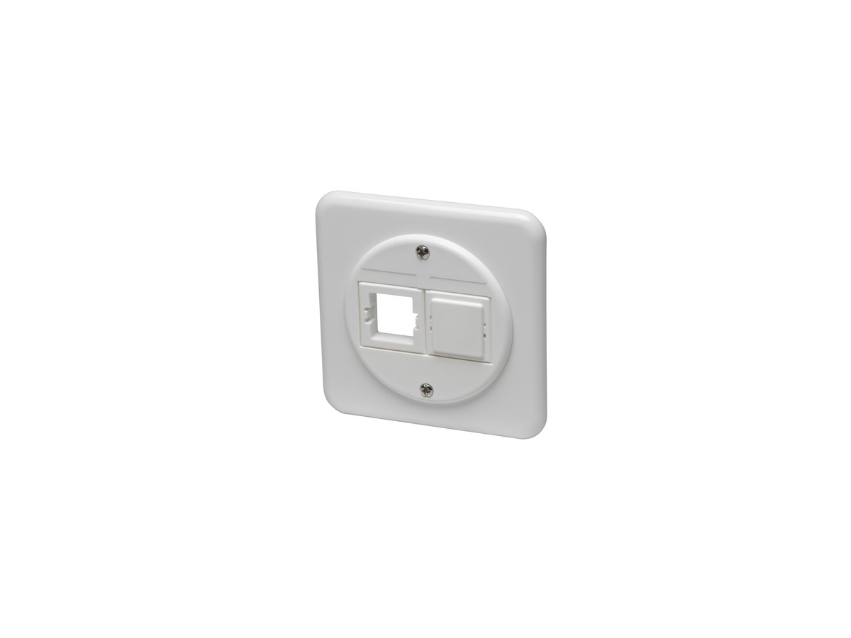 UP-Dose Basico für 2xRJ45 Einsatz weiss