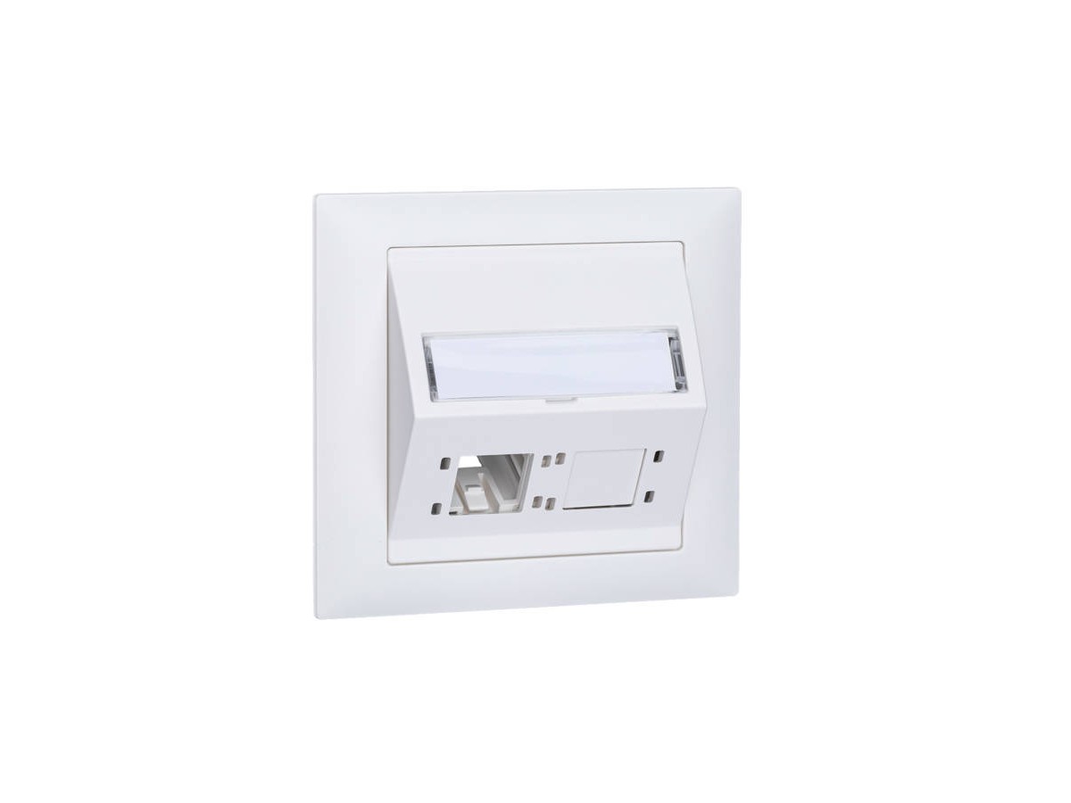RdM DA-Kanal-Dose EDIZIOdue, 80x86, 2 Port, Kat.6A, ws