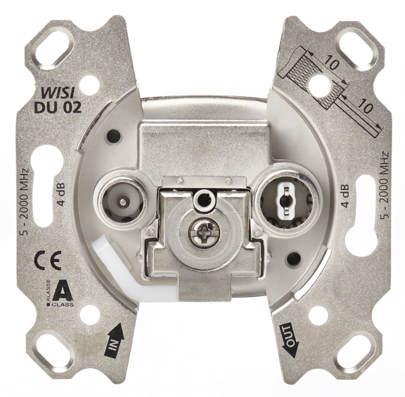 2-Loch Breitbanddose, 4 dB, 2GHz, EB