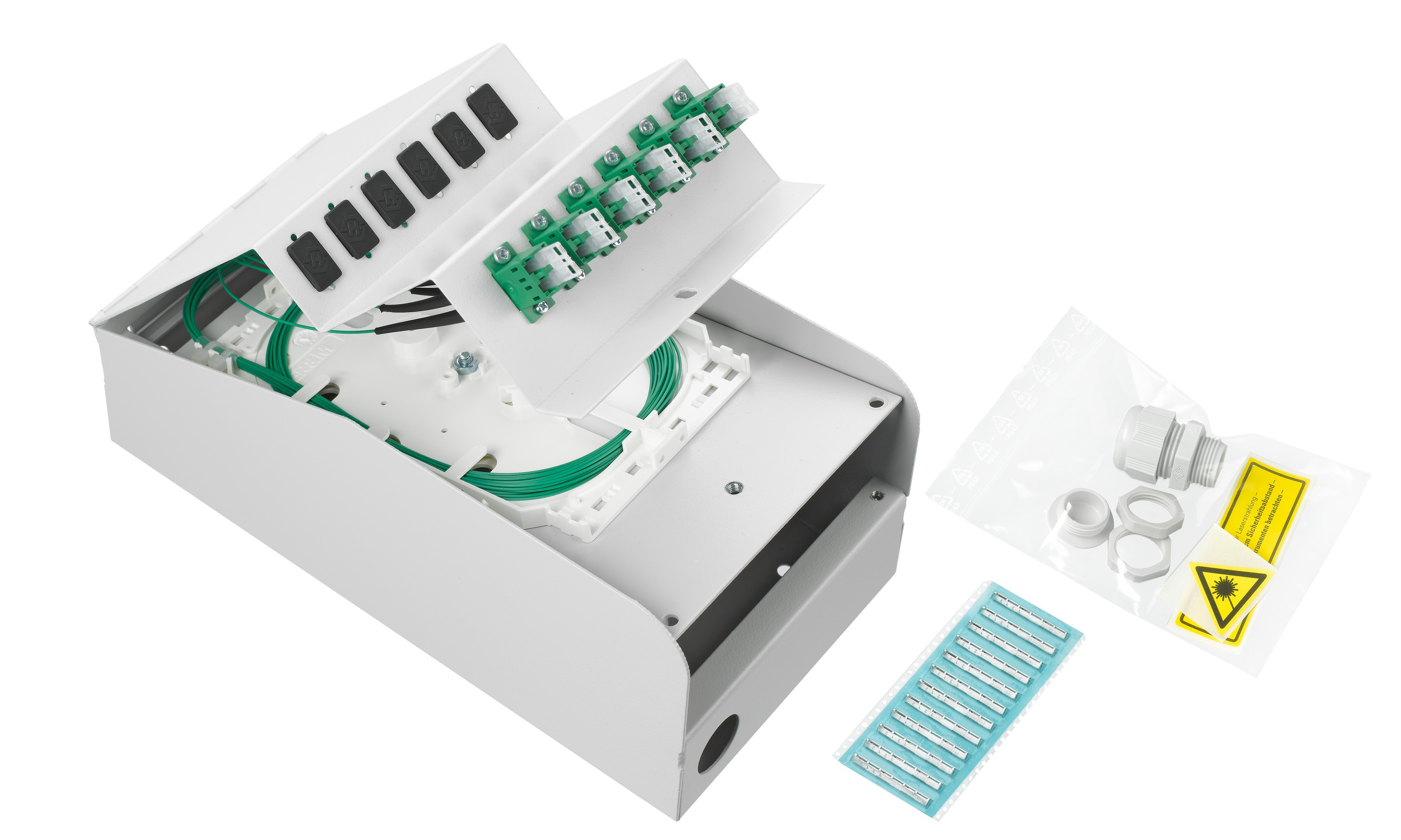 LWL AP Box abgestuft 1xLC/APC Dupl. 9/125 komp.