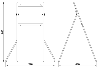 DISTRO Klappgestell aus Stahl feuerverzinkt 70300 
passend zu Verteiler 370 und 371