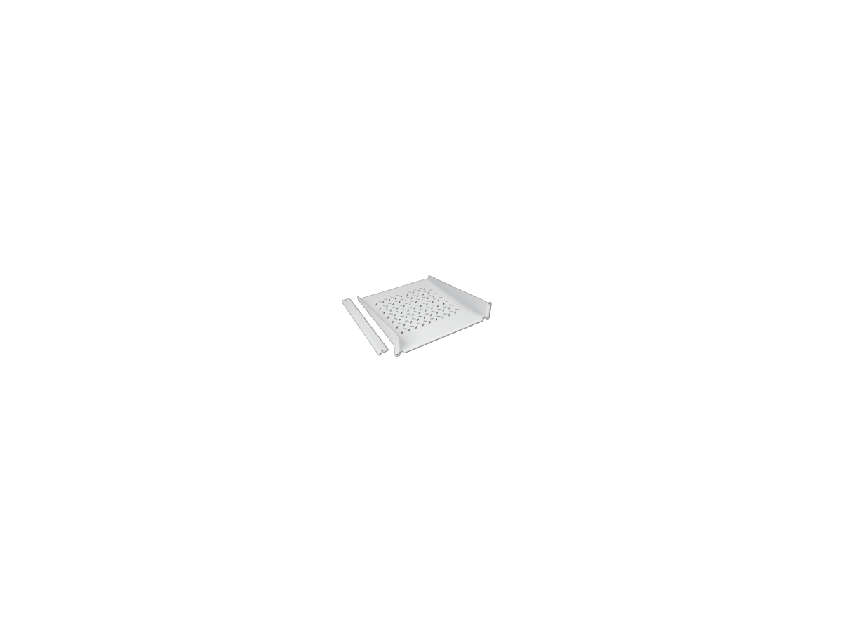 Console fixe 19“ 500mm 4P 40kg avec FA RAL7035