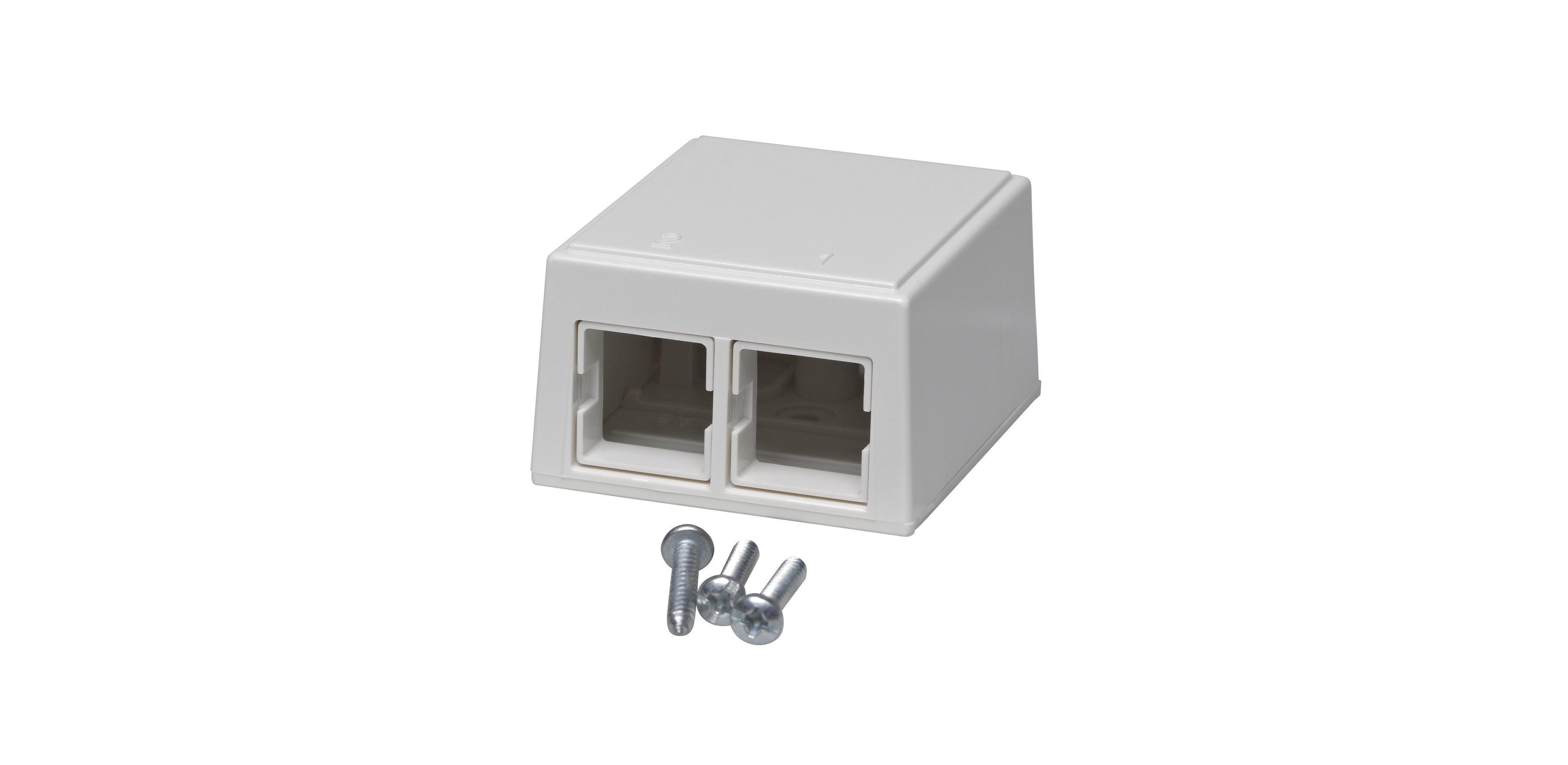 Boîte AP p. 2xRJ45 rall.vide bc