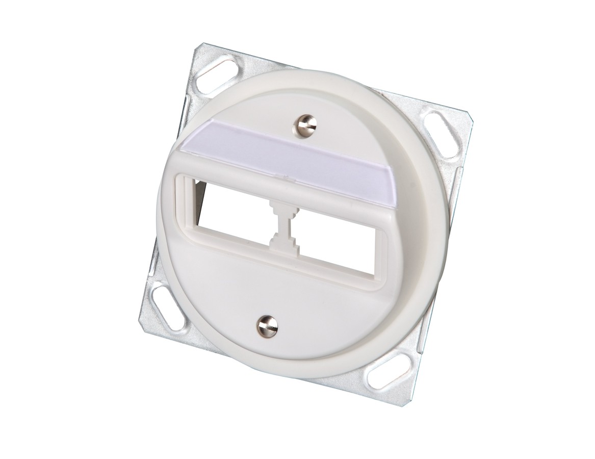 Unilan UP-K Dose Rundausschnitt 2x MS/MU/PS 1/8 ws ohne Abdeckrahmen *Auslaufartikel*