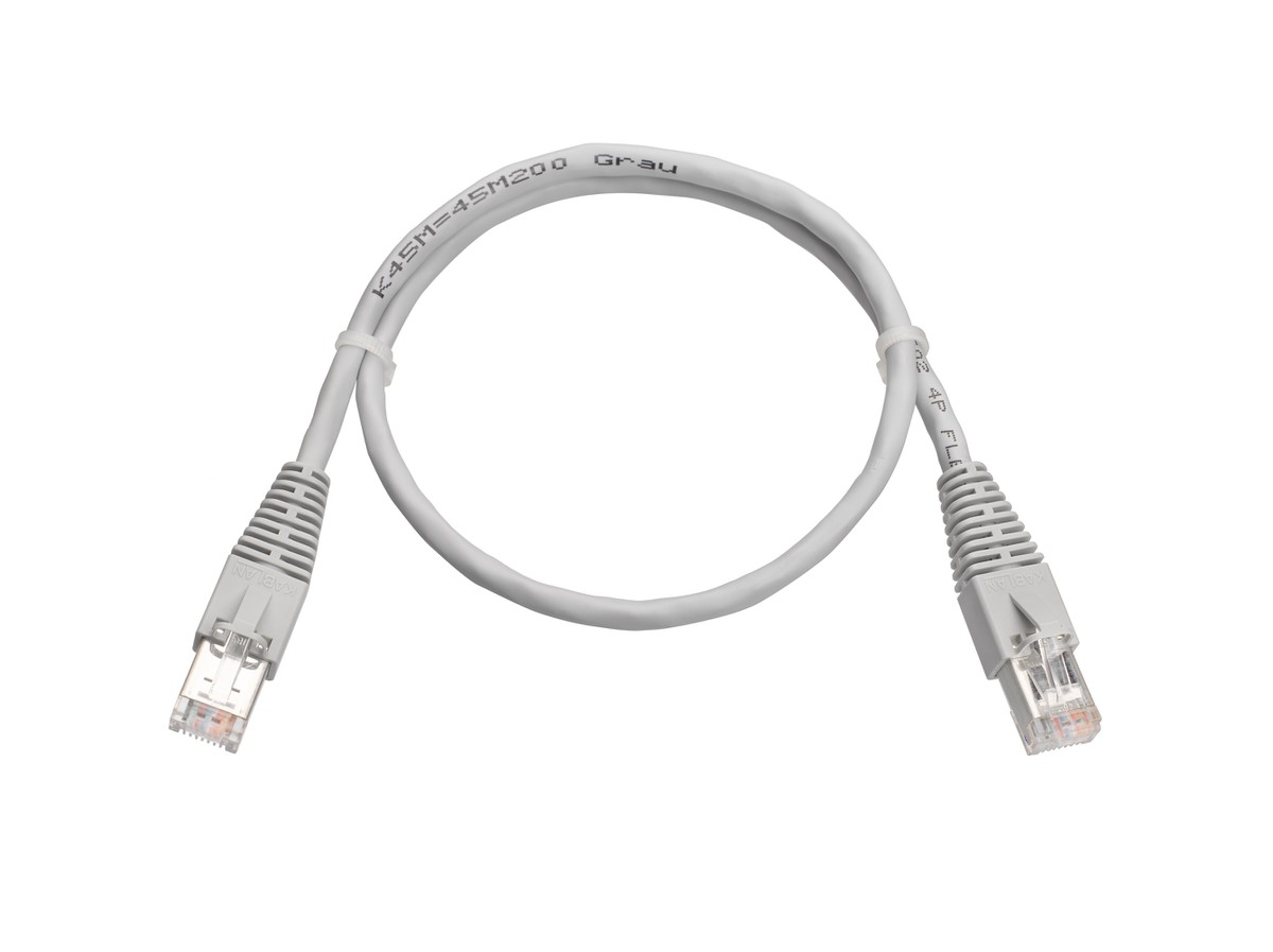 GMA VL-RJ45 HR Cat.5e 4P PVC 12.0m Câble gris, étiqueter