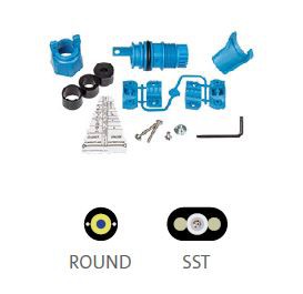 ECAM S18 entrée de câble simple, pour câble rond 5-18mm