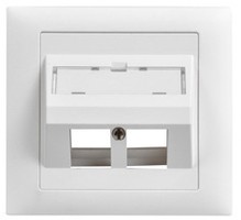 LAN BK86 Schrägauslassdose 2x Keystone EDIZIOdue 20 ws