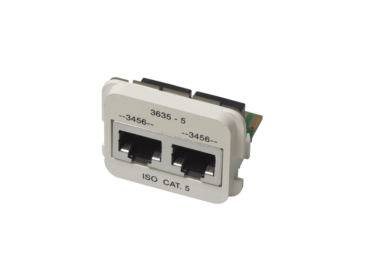 ACO 2xRJ45 Adp.Kat.5e  STP 200MHz TR/TR