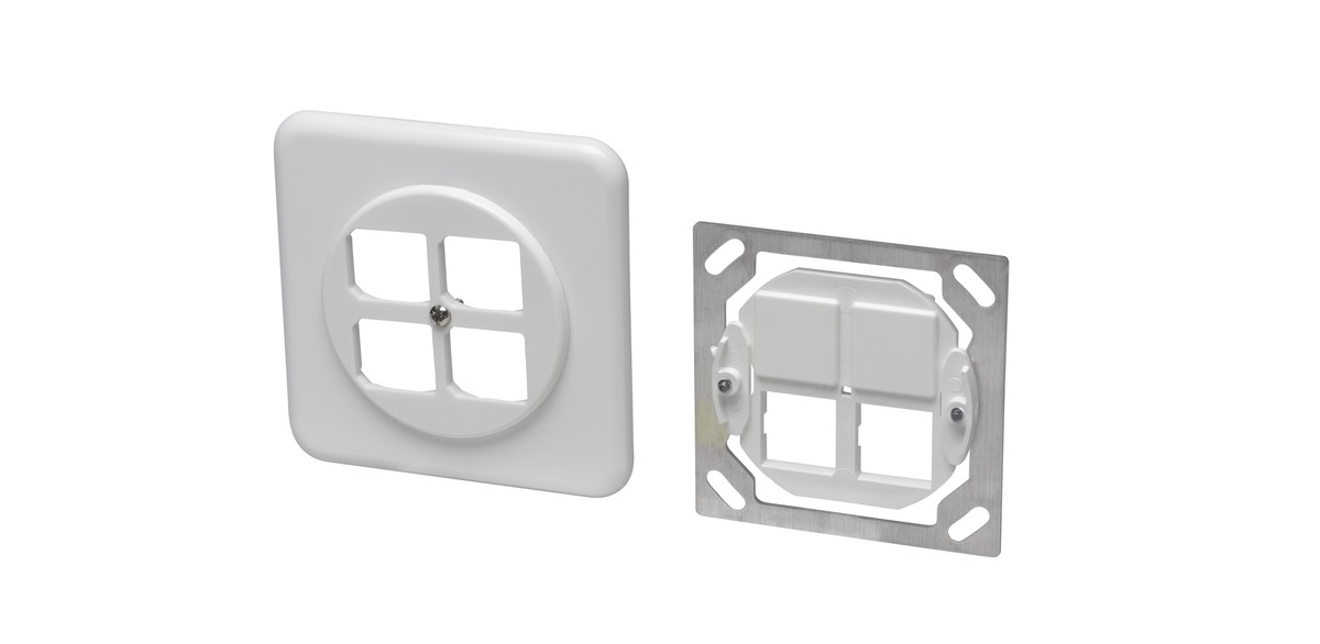 Boîte ENC Basico 4xRJ45 blanc