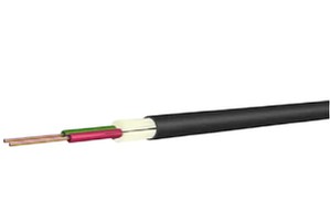 LWL Twintube 24x50/125 OM4 NS LDPE noir Fca d:8.8x9.4mm