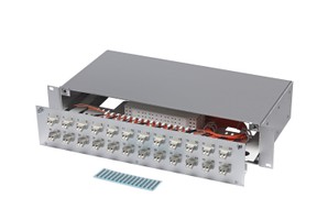 LWL 19" KEV 1HE ausz. 1xLC/Dupl. 50/125 komp.