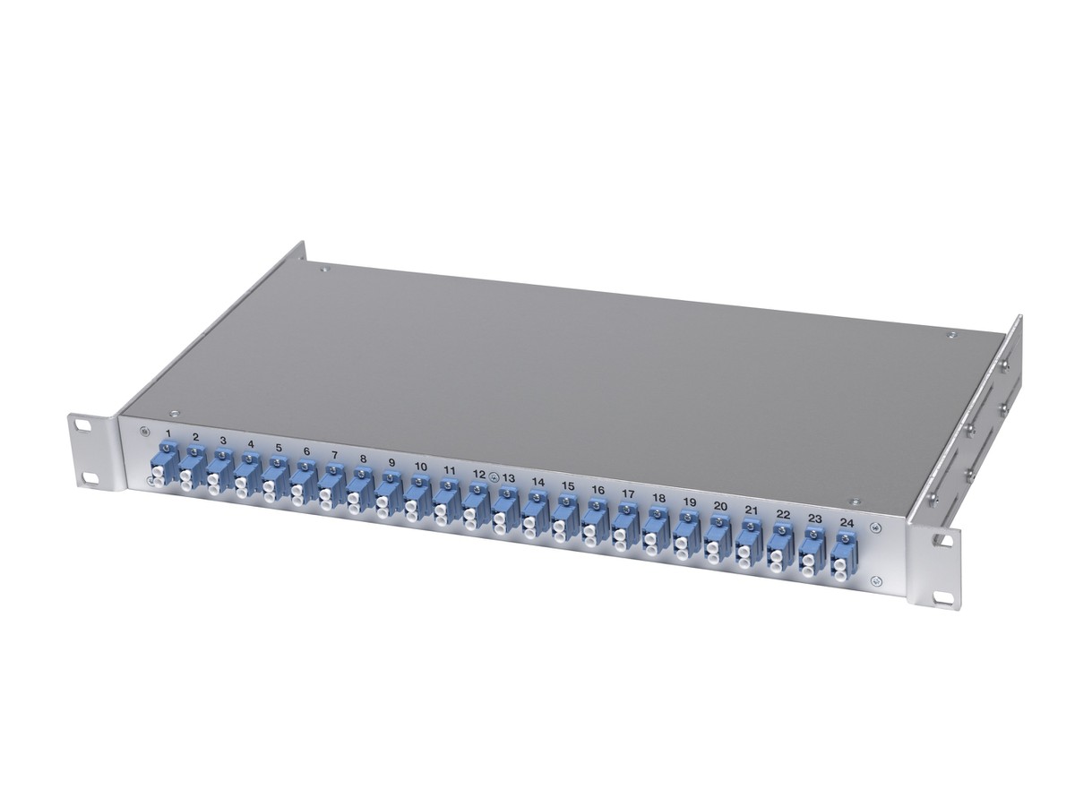 LWL 19" KEV 1HE zu ML 12xLC/Dupl. MST SM