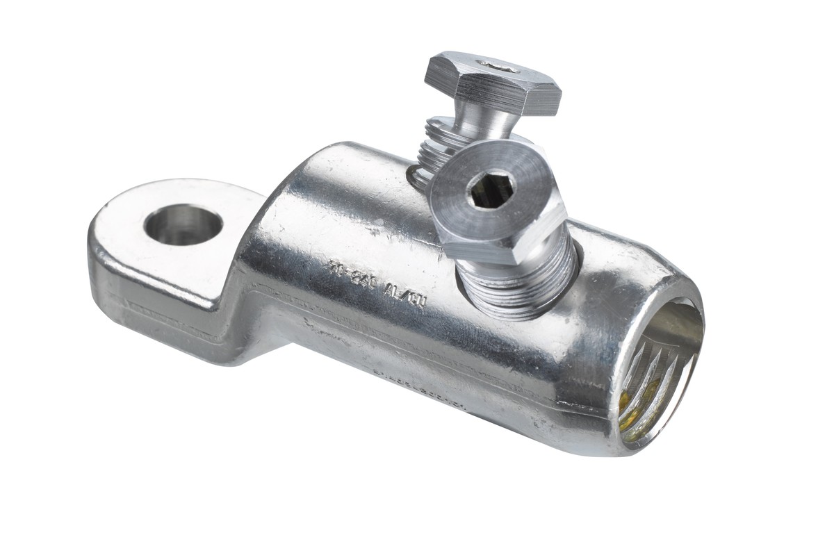 Schraubkabelschuh AL vz für AL/Cu C70-240mm2 M12, zentrisch, nicht für ALSE, mit 2 Abreisskopfschrauben