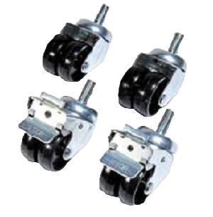 Roulettes pour Rack au sol  400kg M12 85mm (4 pièces)