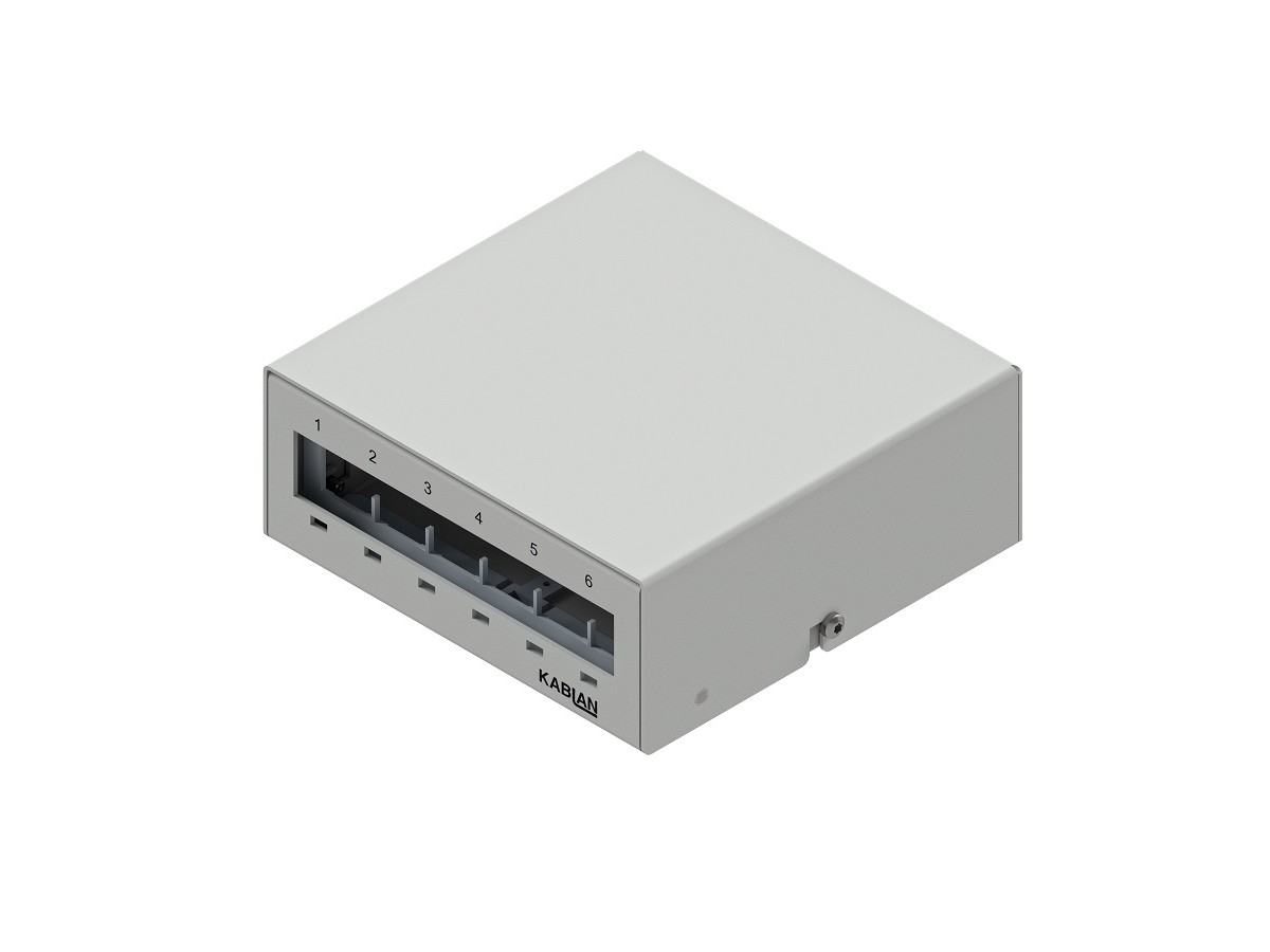 KABLAN AP Box 6 fach Keystone metall grau