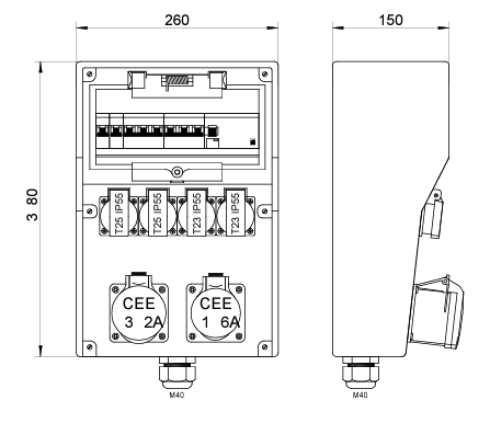 Stromverteiler Hartgummi DISTRO 260-6557