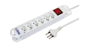 Steckdosenl. VARIABL 6xT13 3m mit Haftmagnete ws