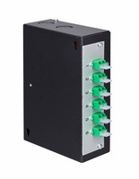 LWL DIN AP Box sz 2xLC/APC Dupl. SM kompl.