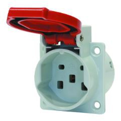 Einbausteckdose Typ 25 rot