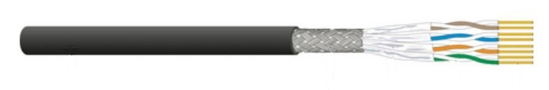 CU 7060 PE Kat.6A S/FTP 4P Outdoor schwarz AWG23 Fca