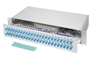 LWL 19" KEV 2HE ausz. 48xST 50/125 kompl.