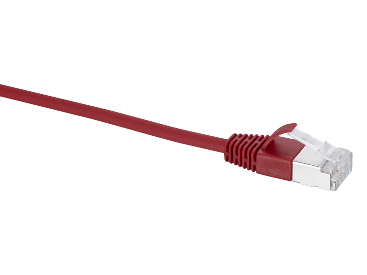 Câble patch slim Cat.6a rouge 3m