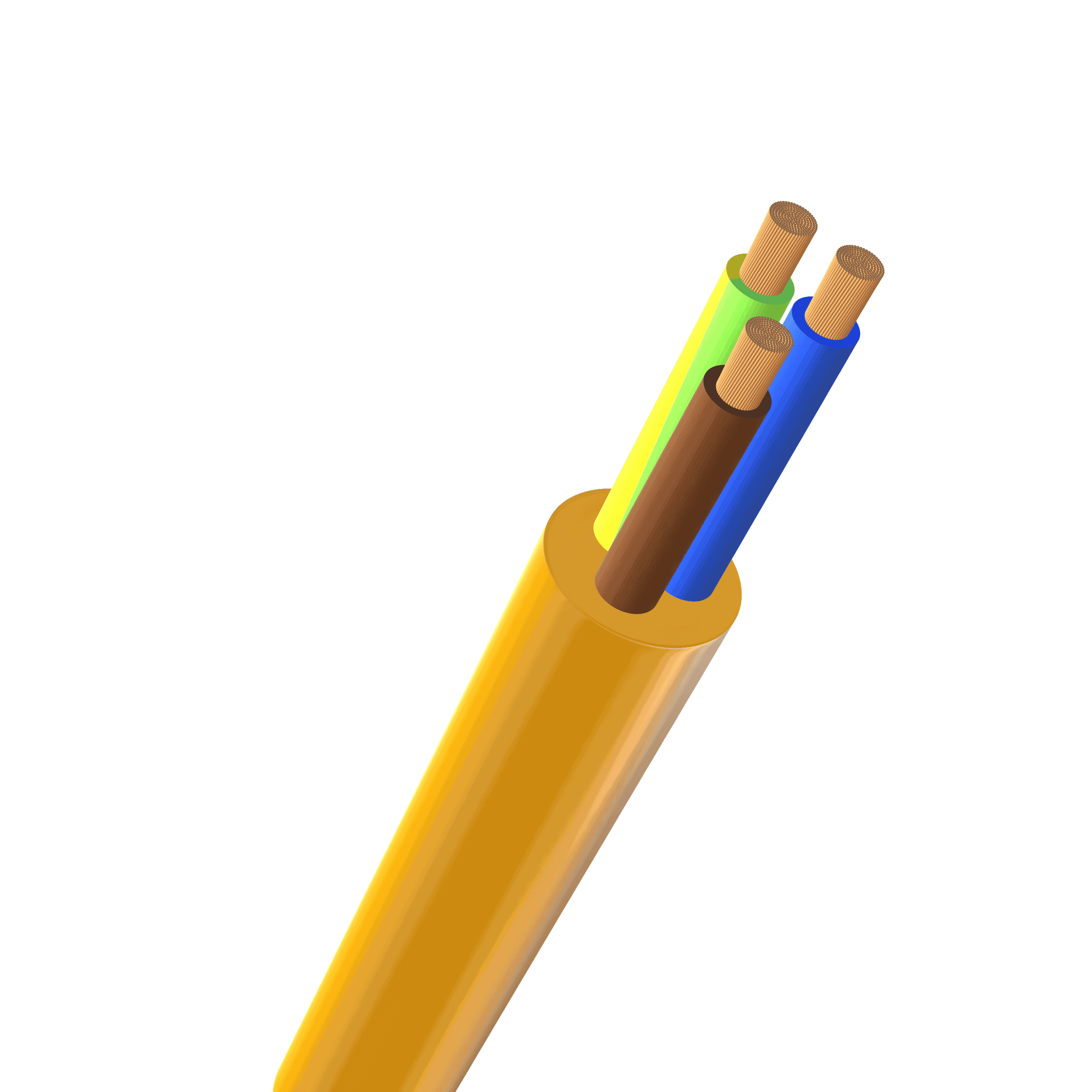 Câble PUR 3x4 LNPE orange  H07BQ-F