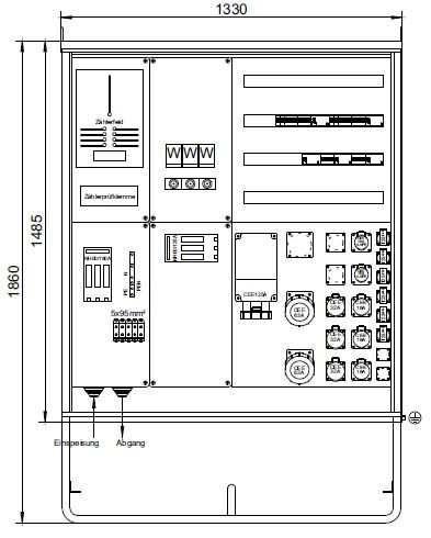 DISTRO Baustromverteiler STVZW 160A weiss (RAL 9010)