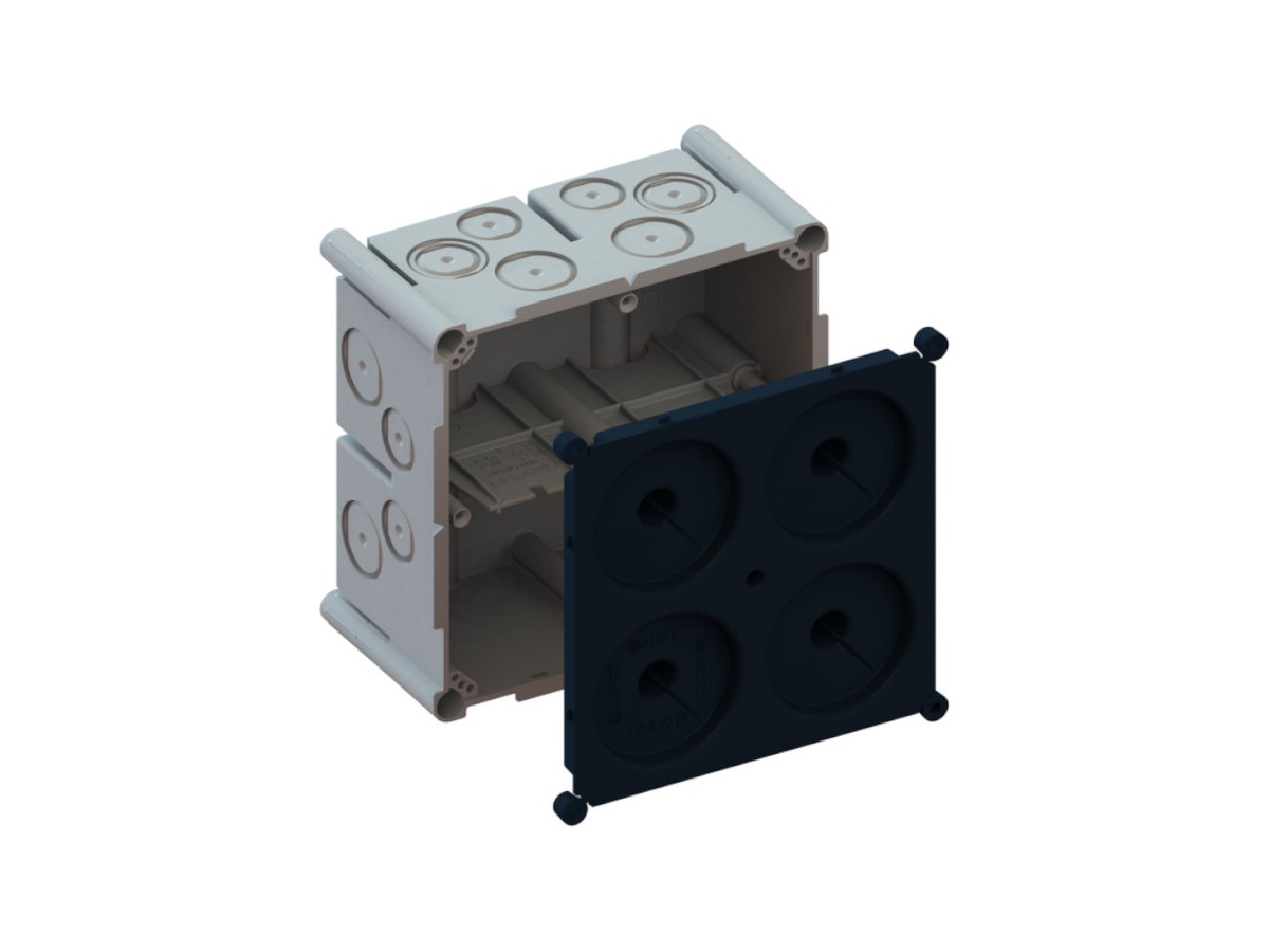 UP-Einlasskasten Varifix 137x137x70 (2x2) grau