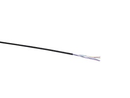 Tel. Kabel 4x0.14 schwarz rund